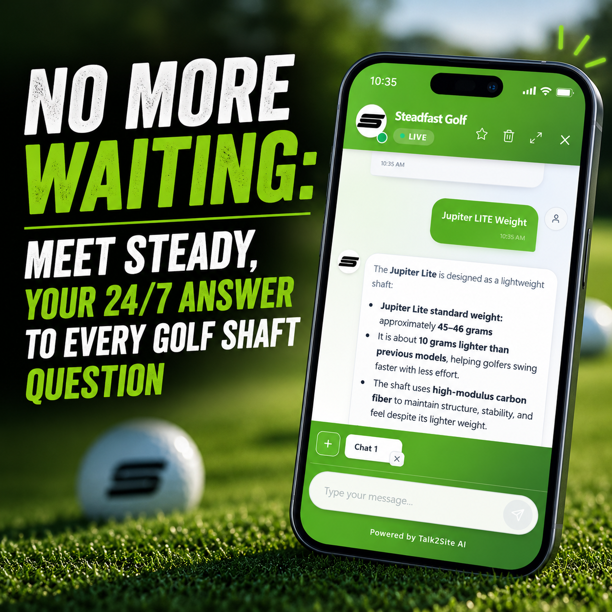 Steadfast Golf AI Chatbot